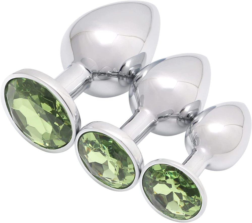 3 Pcs Luxury Jewelry Design Fetish Anal Butt Plug