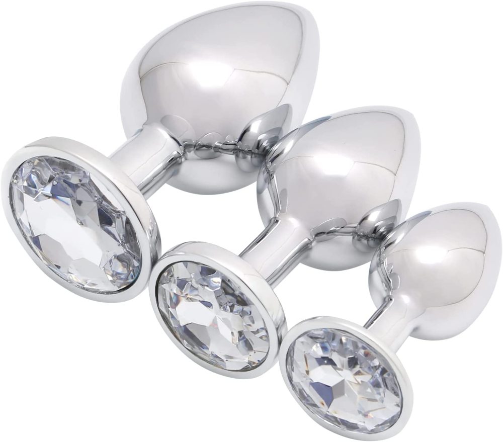 3 Pcs Luxury Jewelry Design Fetish Anal Butt Plug
