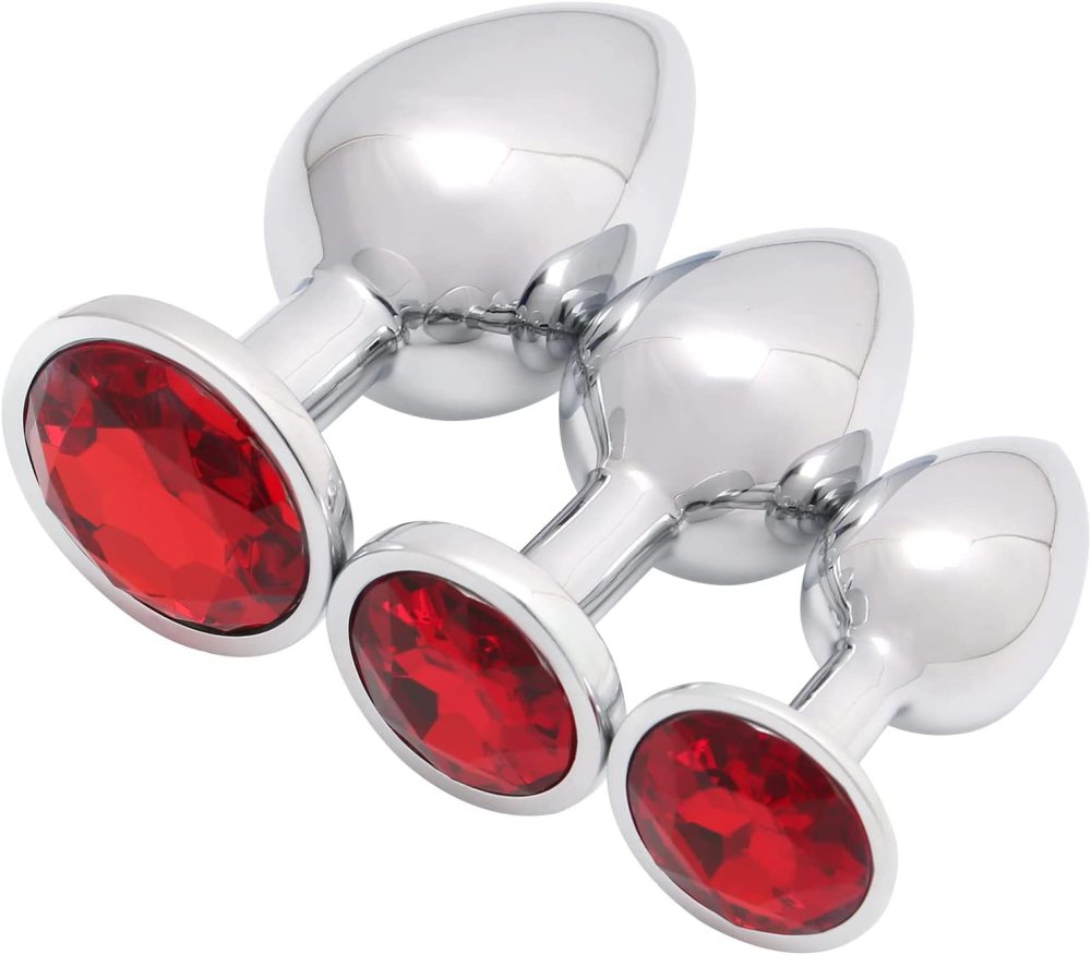3 Pcs Luxury Jewelry Design Fetish Anal Butt Plug