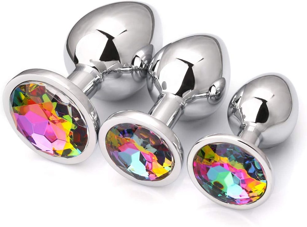 3 Pcs Luxury Jewelry Design Fetish Anal Butt Plug