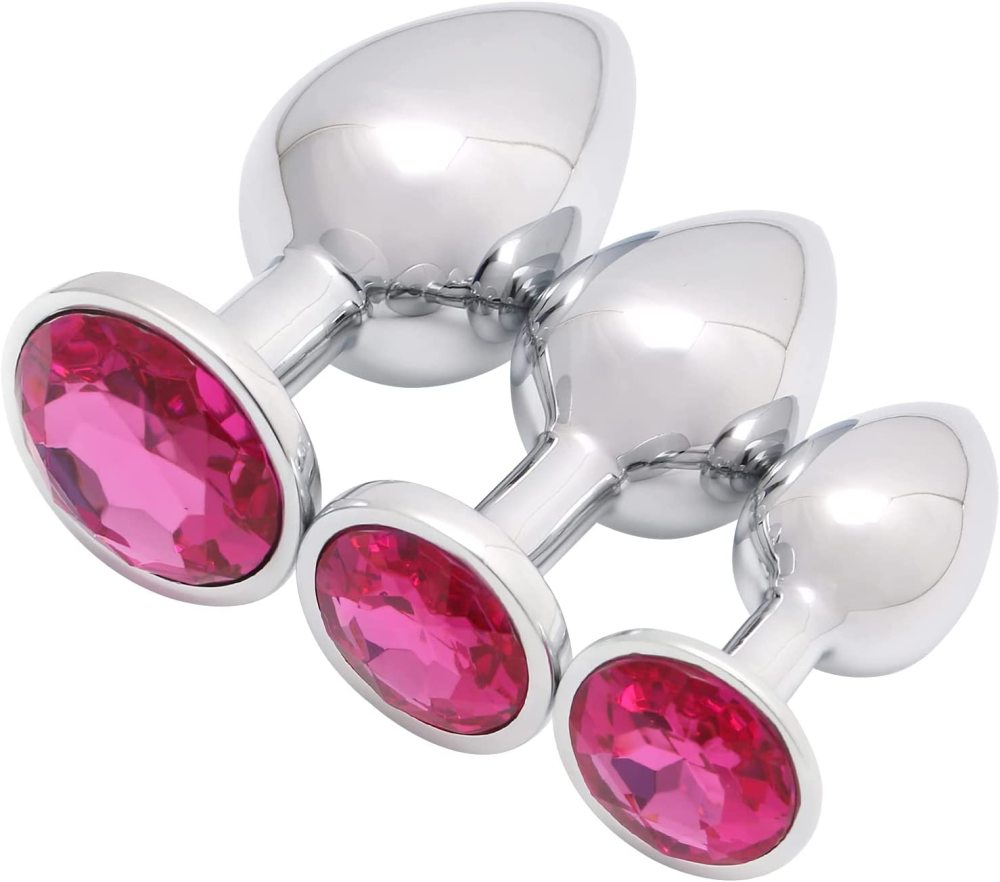 3 Pcs Luxury Jewelry Design Fetish Anal Butt Plug
