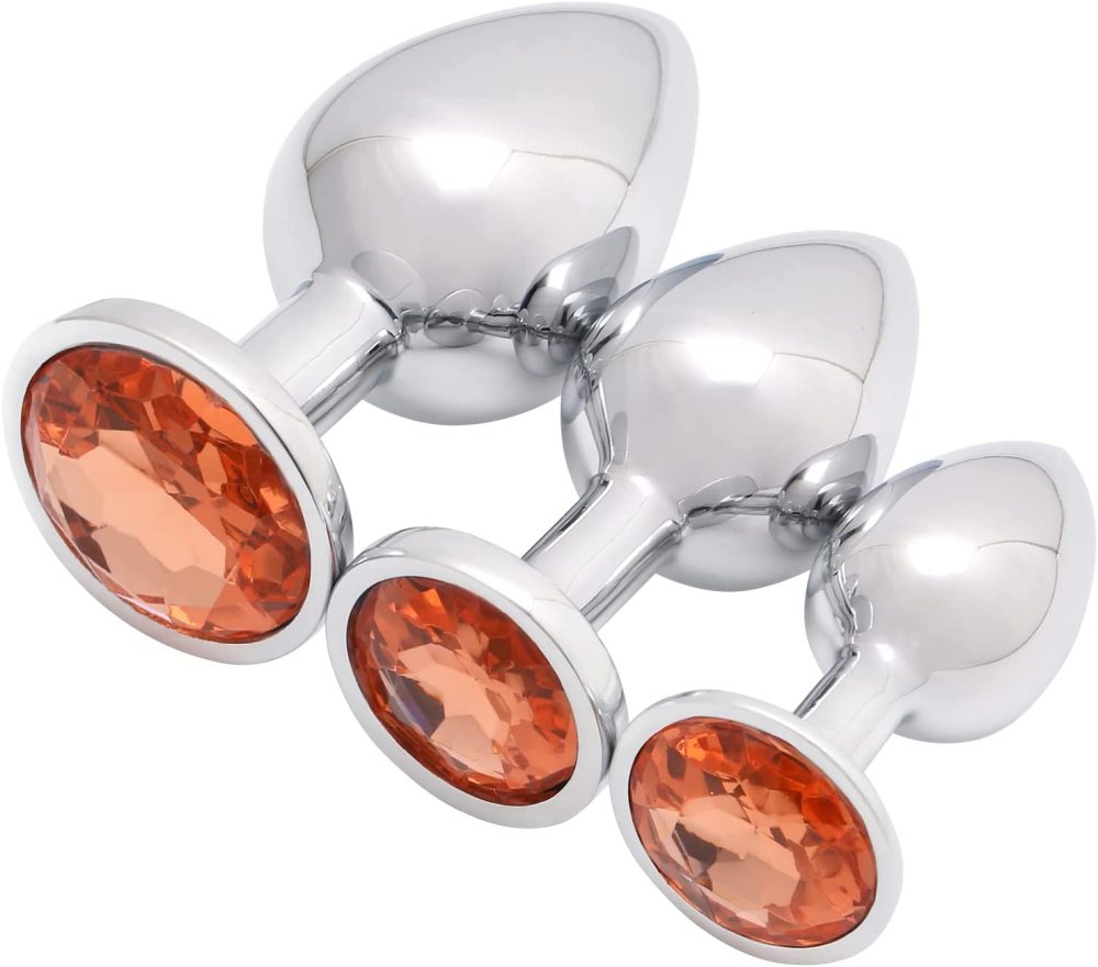 3 Pcs Luxury Jewelry Design Fetish Anal Butt Plug