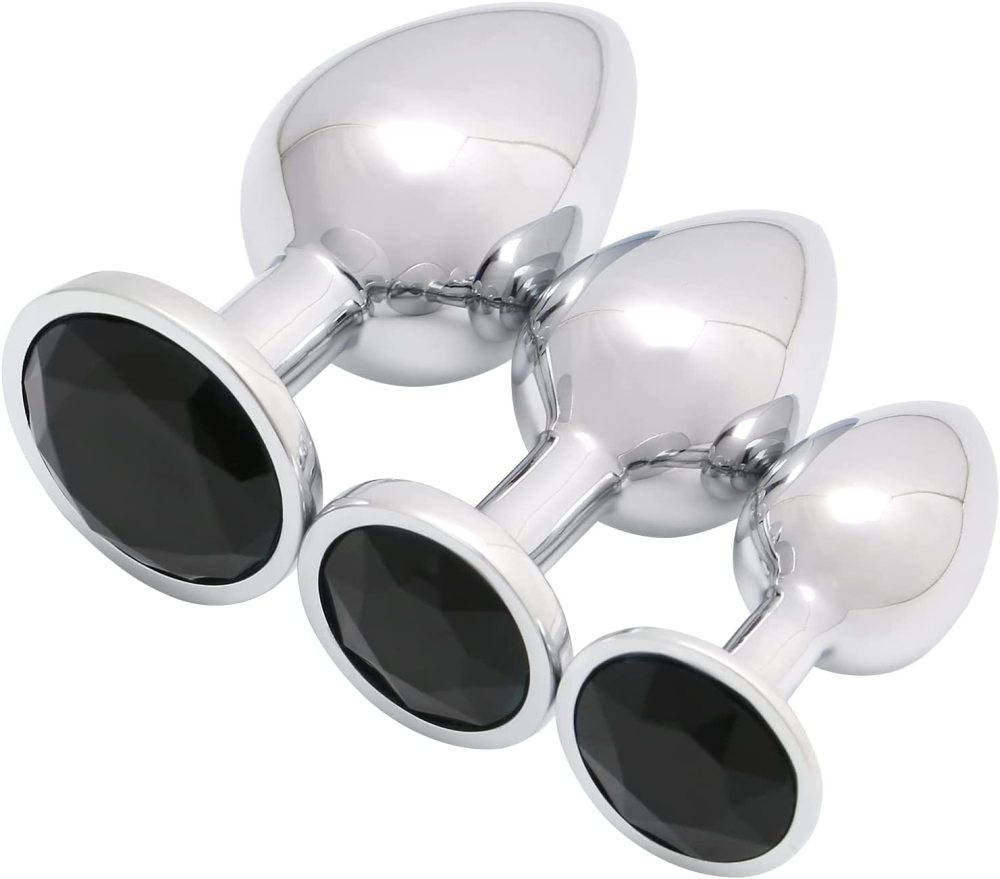 3 Pcs Luxury Jewelry Design Fetish Anal Butt Plug