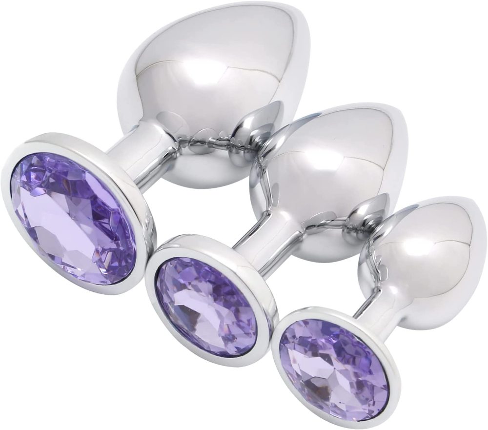 3 Pcs Luxury Jewelry Design Fetish Anal Butt Plug