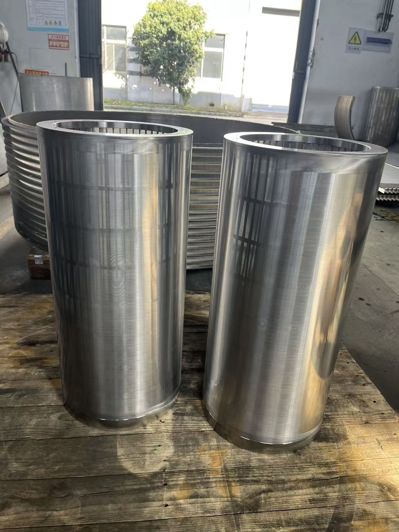 Chemical Wedge Wire Filter Basket 0.075-0.25mm Slot for Industrial Use
