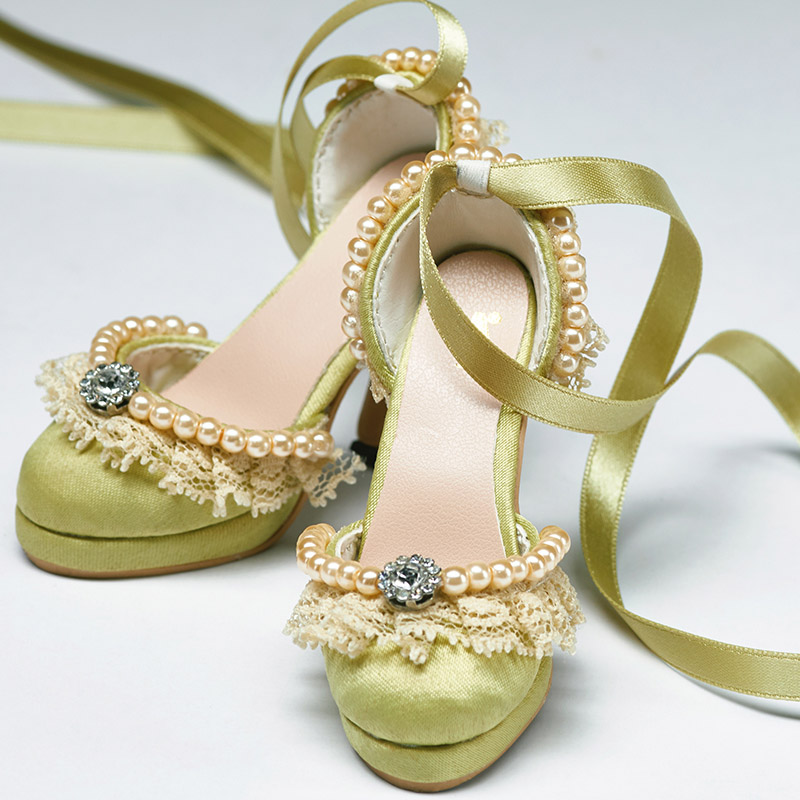 1/3 Green retro princess high heel court