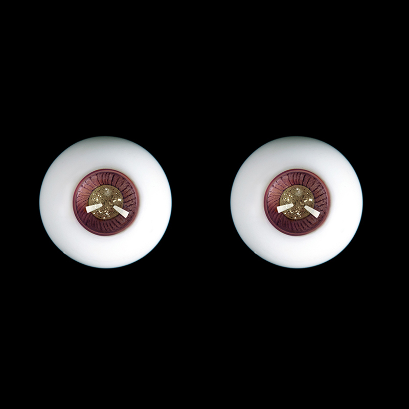 14mm White Doe eyes with darker gold pupil