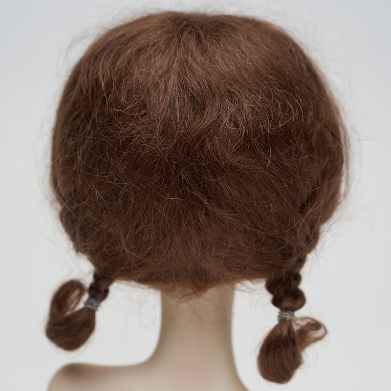 1/3 Brown mohair double braided wig