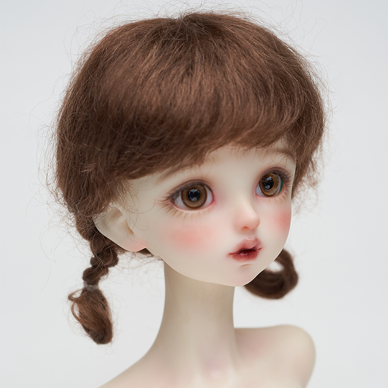 1/3 Brown mohair double braided wig