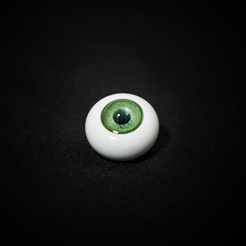 14mm glass doll eyes - Bamboo