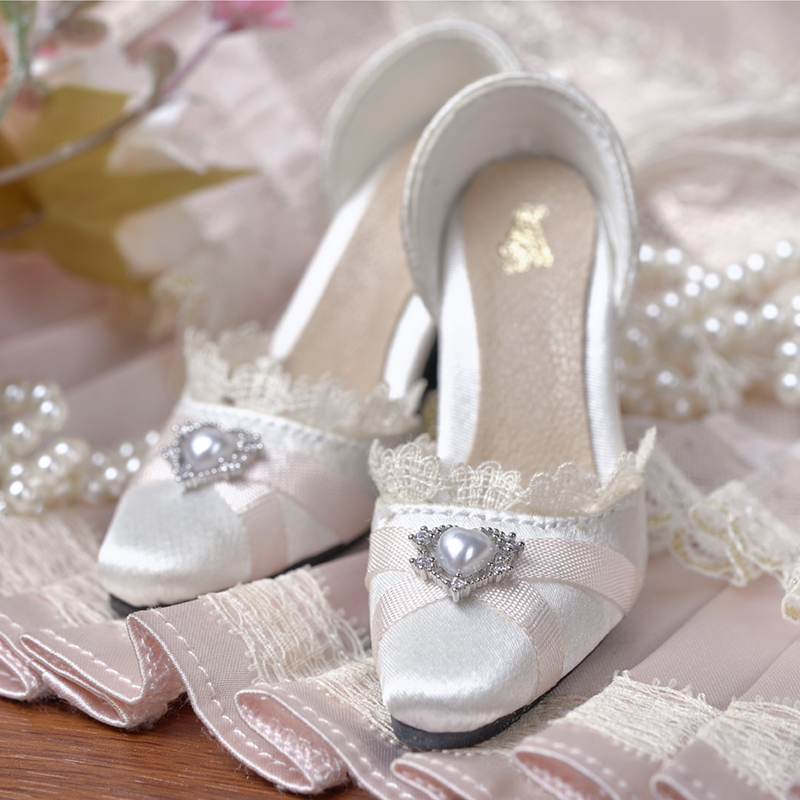 1/3 Square toe retro style high heel shoes/fan xi