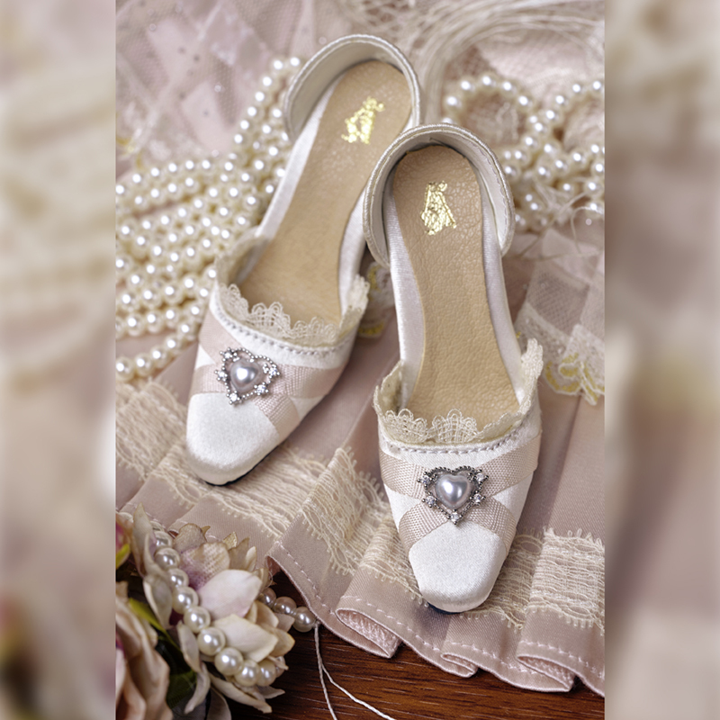 1/3 Square toe retro style high heel shoes/fan xi