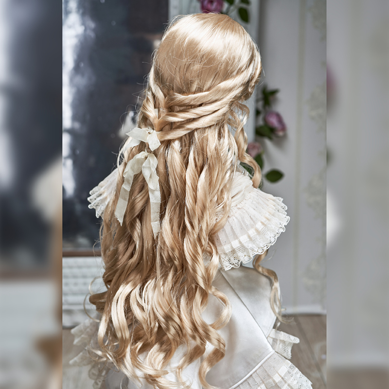 1/3 blond romantic style long curly wig