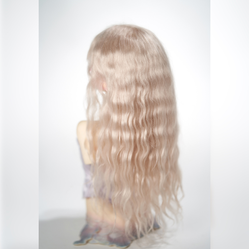 1/3 Girl light blonde mohair wig