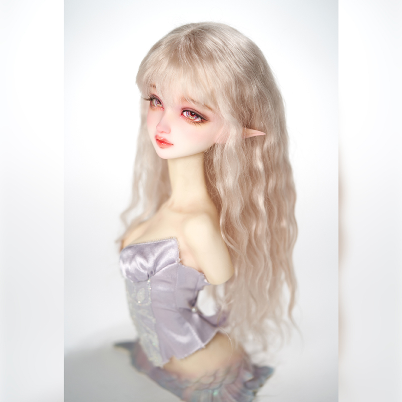 1/3 Girl light blonde mohair wig