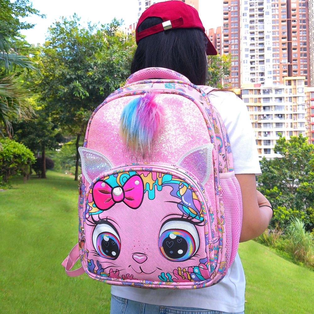 Eco-friendly PU waterproof material, fashionable pen case paired with multi-compartment large-capacity student schoolbag.