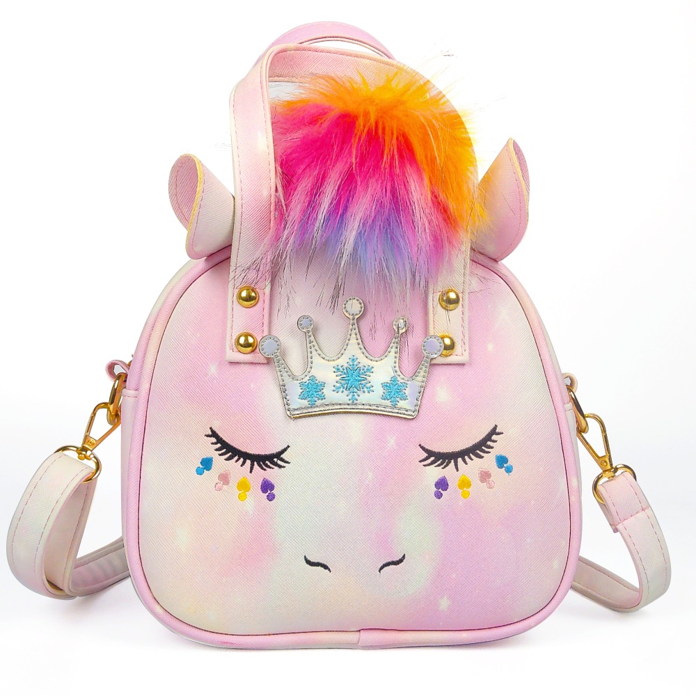 Cute unicorn, portable, waterproof, small satchel bag with change for mobile phones