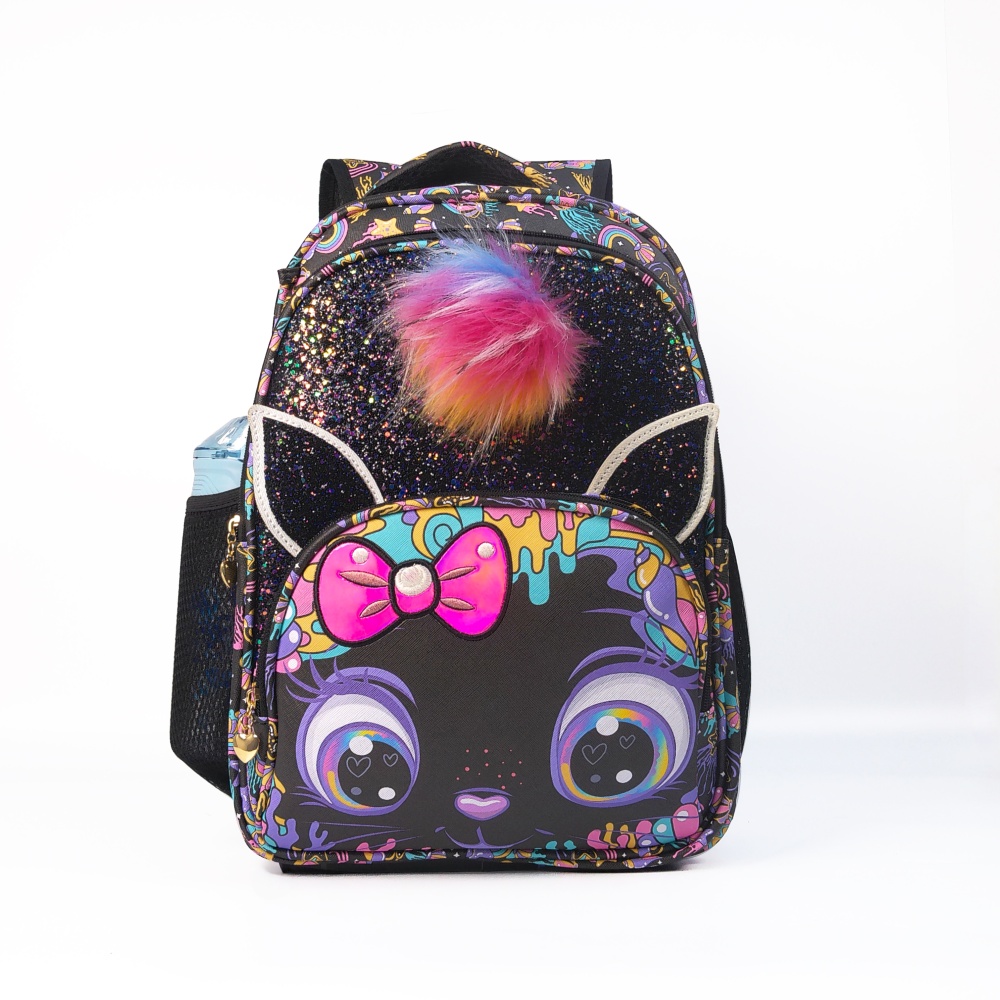 Eco-friendly PU waterproof material,  multi-compartment large-capacity student schoolbag.