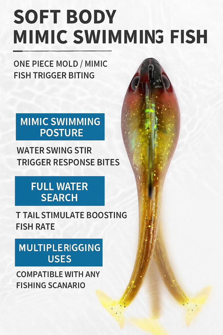 soft mimic swimming fish lures