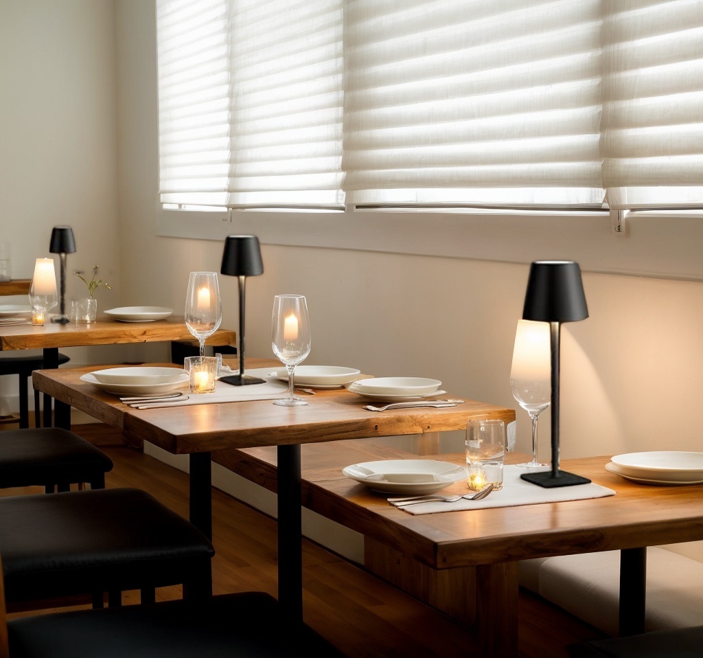 High-legged table lamps are used in dining tables and bars