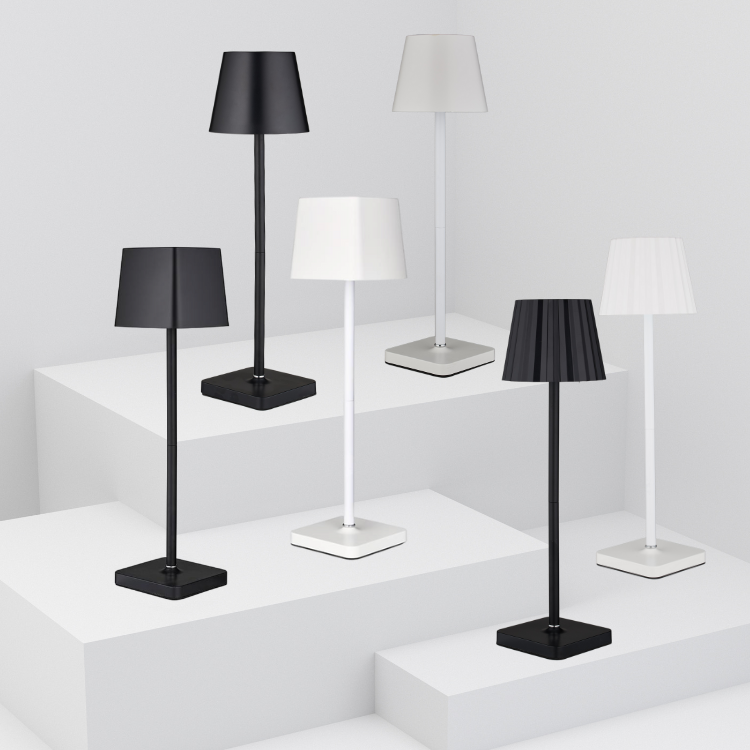 High-legged table lamps are used in dining tables and bars