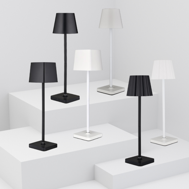 High-legged table lamps are used in dining tables and bars