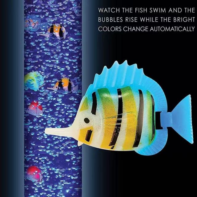 Magical Swimming Fish Bubble Lamp with Color Changing Lights