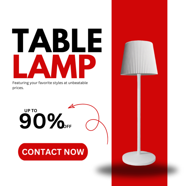 مصباح طاولة Baiyeco مزود ببطارية قابلة لإعادة الشحن عبر USB