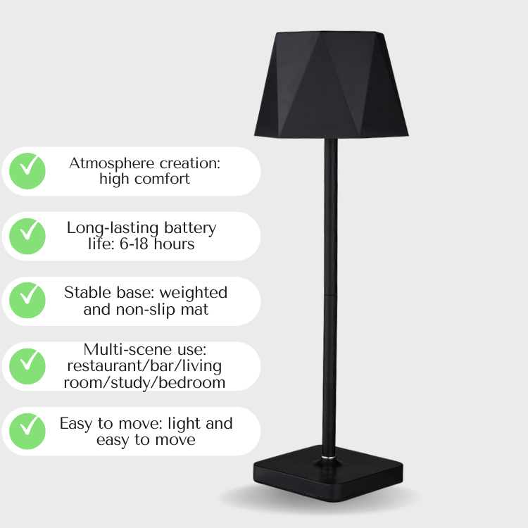 Baiyeco Table Lamp USB Rechargeable Battery Table Lamp
