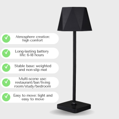 Baiyeco Table Lamp USB Rechargeable Battery Table Lamp