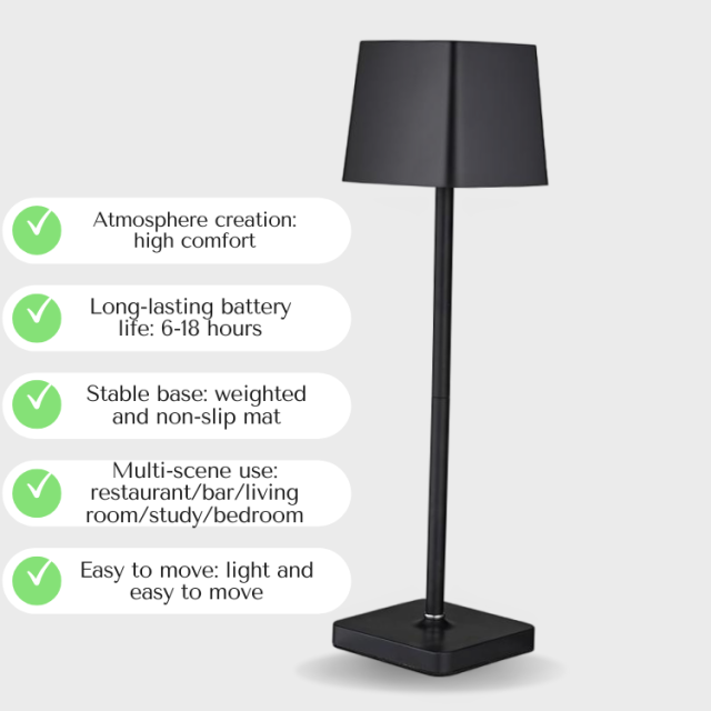 Baiyeco Tischlampe, USB-wiederaufladbare Batterie-Tischlampe