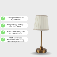 Baiyeco Table Lamp Battery Powered Table Lamps 1800mAh