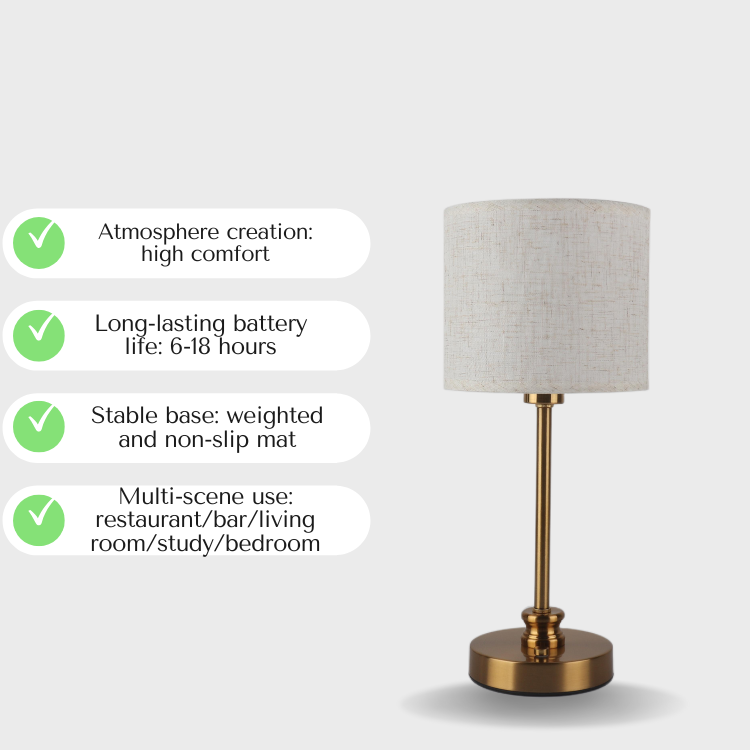 Baiyeco Table Lamp USB Rechargeable Battery Table Lamp