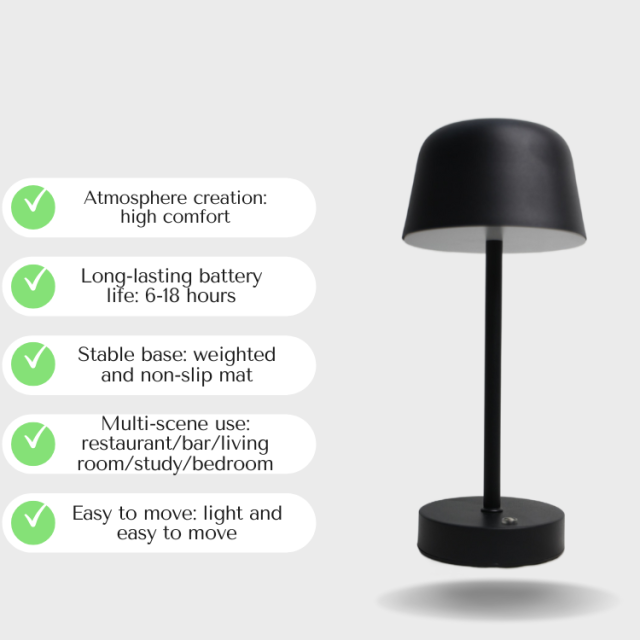 مصابيح طاولة جانبية من Baiyeco Light مقاس 28 سم