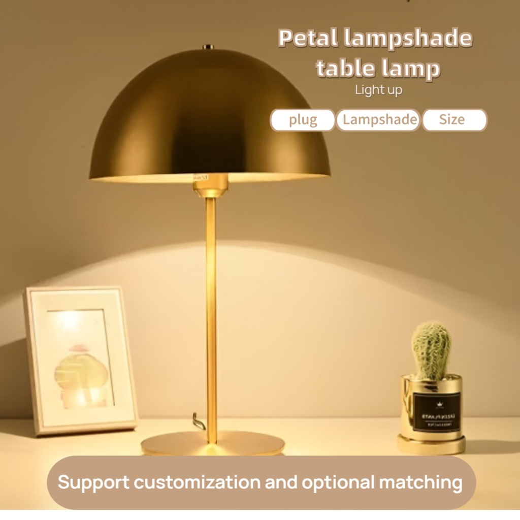 Baiyeco LED Light Bedside Table Lamp Metal Material