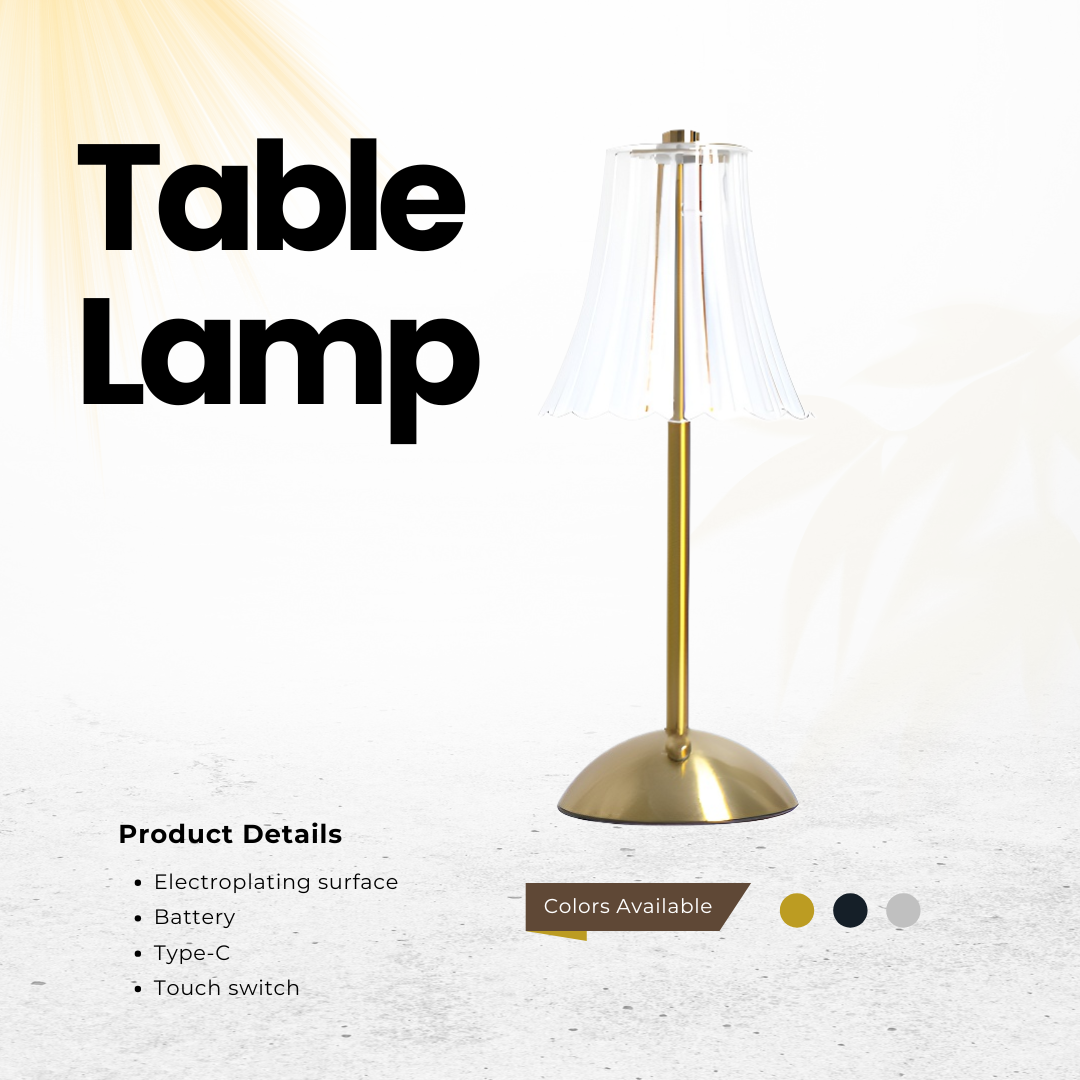 Baiyeco Acrylic Rechargeable Table Lamp BY-HLTD02