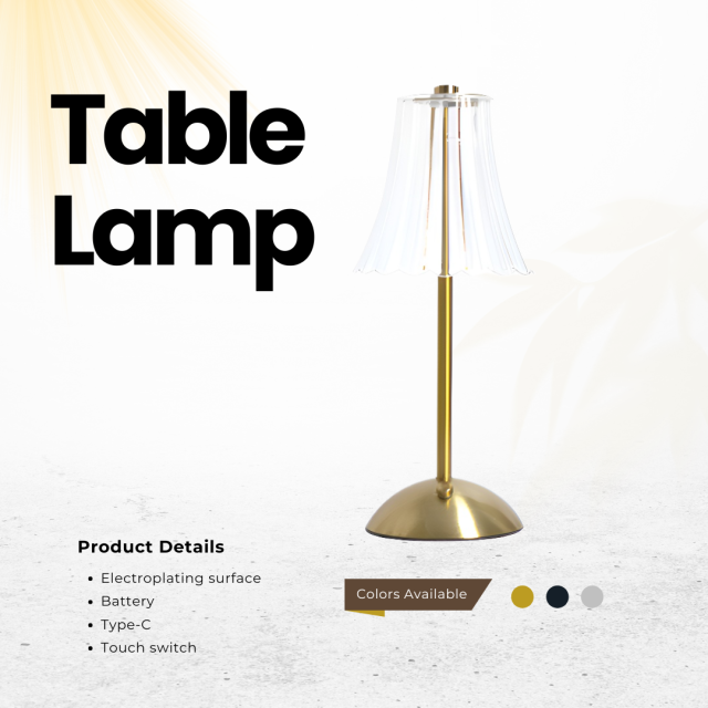 Baiyeco Acrylic Rechargeable Table Lamp BY-HLTD02
