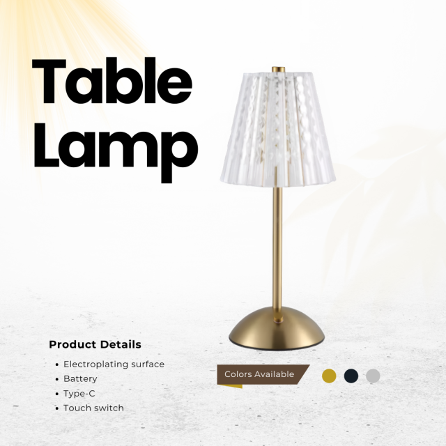 Baiyeco Acrylic Rechargeable Table Lamp BY-HLTD03