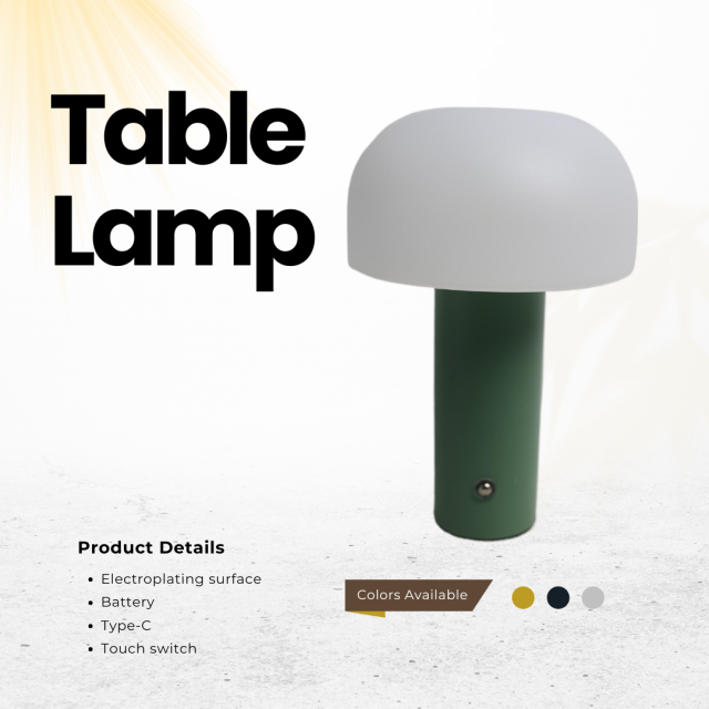 Baiyeco Table Lamp Commercial Lighting Supplier LED Mushroom Table Lamp