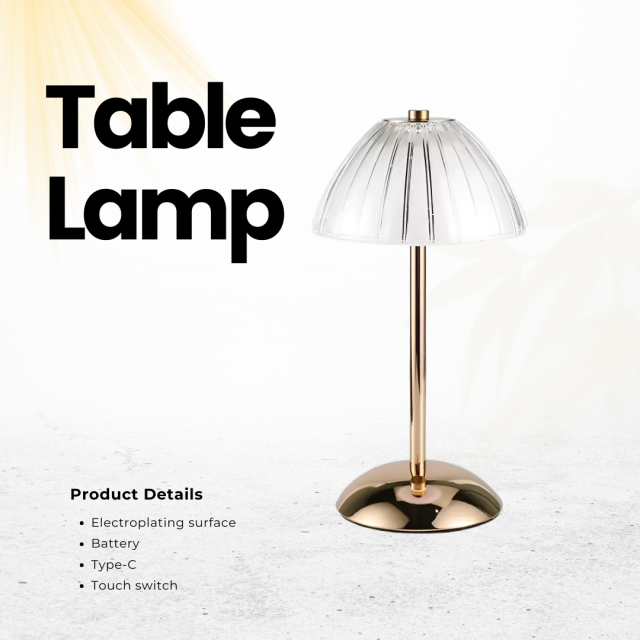 Baiyeco Acrylic Rechargeable Table Lamp BY-HLTD01