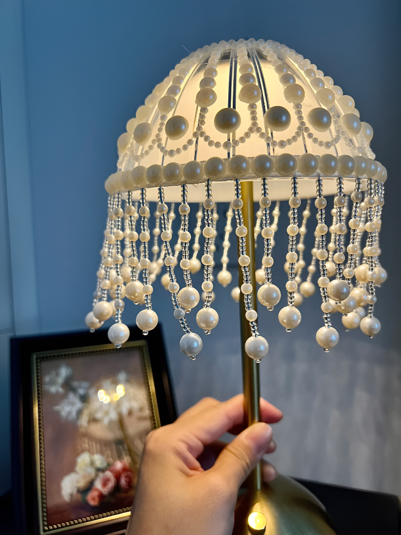 Baiyeco Light Pearl Style Wedding Table Lamp