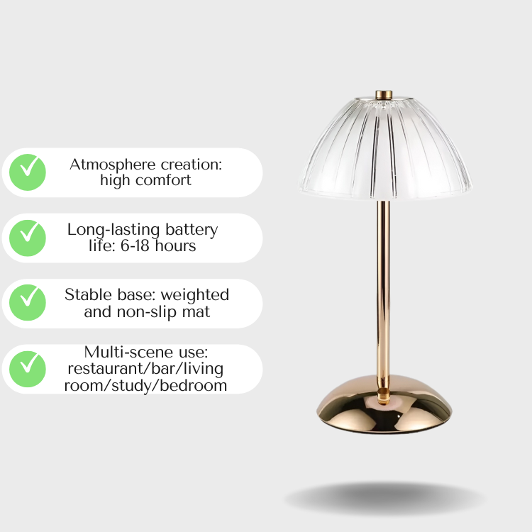 Baiyeco Acrylic Rechargeable Table Lamp BY-HLTD01