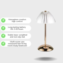 Baiyeco Acrylic Rechargeable Table Lamp BY-HLTD01