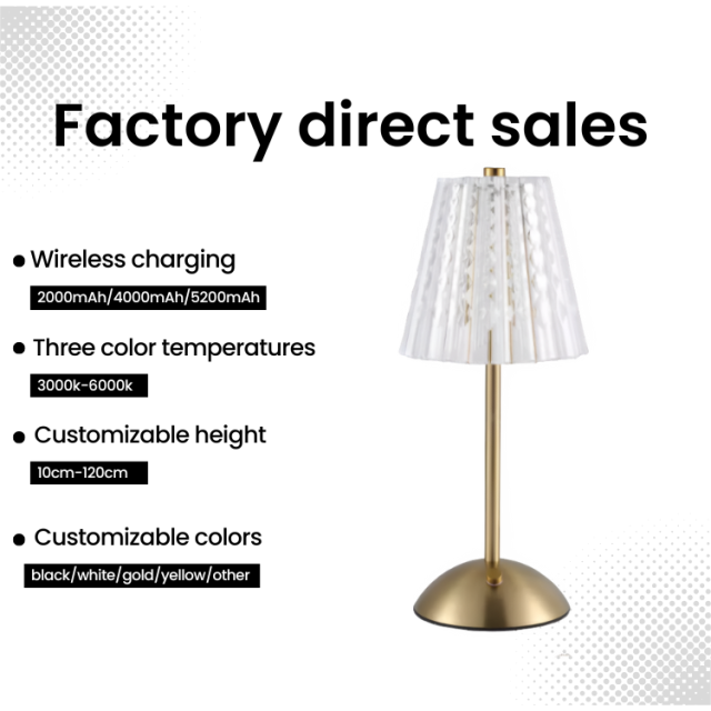 Baiyeco Acrylic Rechargeable Table Lamp BY-HLTD03
