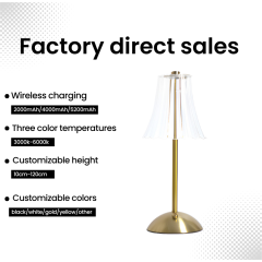 Baiyeco Acrylic Rechargeable Table Lamp BY-HLTD02