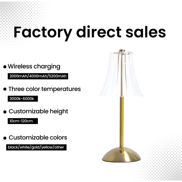 Baiyeco Acrylic Rechargeable Table Lamp BY-HLTD02