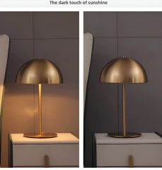 Baiyeco LED Light Bedside Table Lamp Metal Material