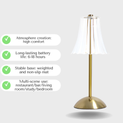 Baiyeco Acrylic Rechargeable Table Lamp BY-HLTD02