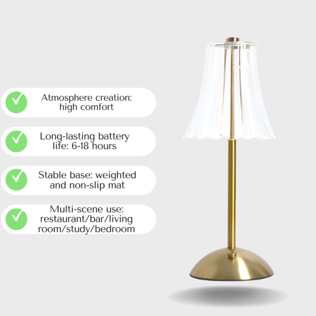 Baiyeco Acrylic Rechargeable Table Lamp BY-HLTD02