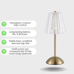 Baiyeco Acrylic Rechargeable Table Lamp BY-HLTD03
